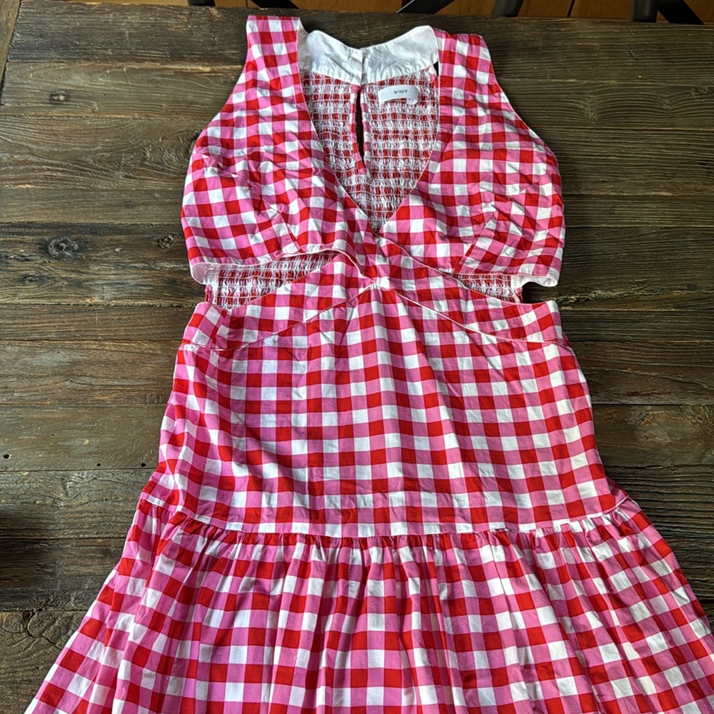 SALE! S/W/F Gingham Maxi Dress Anthropologie $408 - Picture 9 of 14
